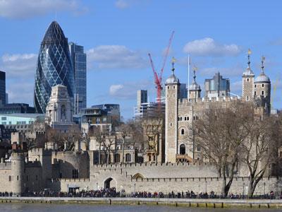 London Gherkin and Tower of London