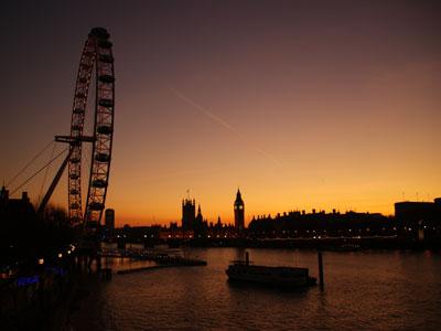 London Southbank sunset