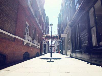 London Soho narrow street